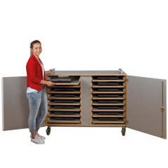 Produktbild Laptopwagen mit 16 Teleskopauszügen, fahrbar LTLP 16Z