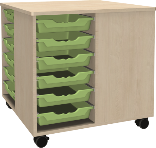 Produkt Bild Spielinsel "A-Toll Midi", mit 24 flachen Ergo Tray Boxen, fahrbar A-TOLLCS-66