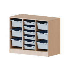 Produktbild ErgoTray Regal, dreireihig, 2 Ordnerhöhen - evo180 Serie E10542GKG