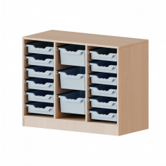 Produktbild ErgoTray Regal, dreireihig, 2 Ordnerhöhen - evo180 Serie E10542KGK