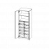 Produkt Bild ErgoTray Schrank, zweireihig, 5 Ordnerhöhen - evo180 Serie E7055T3G2R