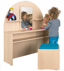 Produktbild Puppen-Frisierkommode mit Spiegel und 2 Ablagen 119 033