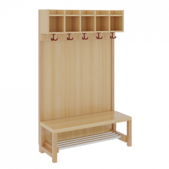 Produktbild Komplettgarderobe mit einfacher Ablagereihe 1172R21FR42