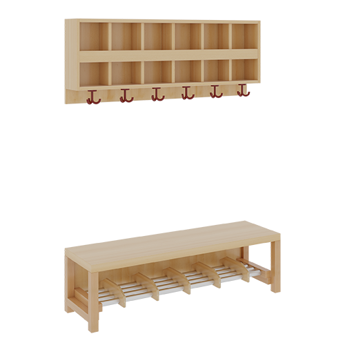 Produkt Bild Komplettgarderobe mit doppelter Ablagereihe 1174R300RF26