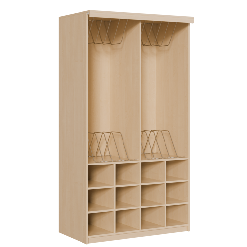 Produkt Bild Liegepolsterregal 227 cm hoch, oben Polster, unten Bettzeugfächer KLP 12 H
