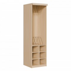Produktbild Liegepolsterregal 227 cm hoch, oben Polster, unten Bettzeugfächer KLP 6 H