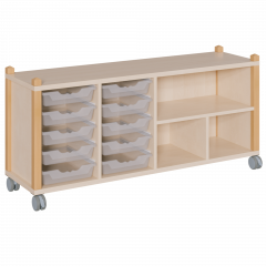 Produktbild fahrbares Regal in Stollenbauweise SCS 4 101RF