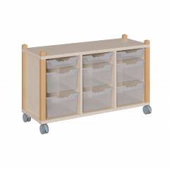 Produktbild fahrbares Regal in Stollenbauweise SCS 3 9F