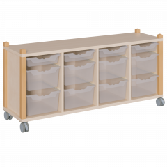 Produktbild fahrbares Regal in Stollenbauweise SCS 4 12F