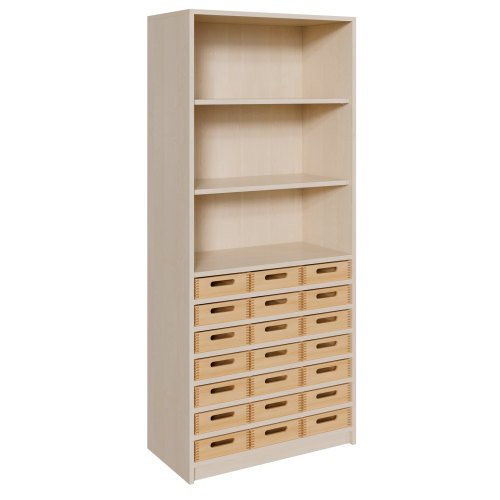 Produkt Bild Korpus-Regal mit flachen Materialk&auml;sten und offenen F&auml;chern 7818 063 00