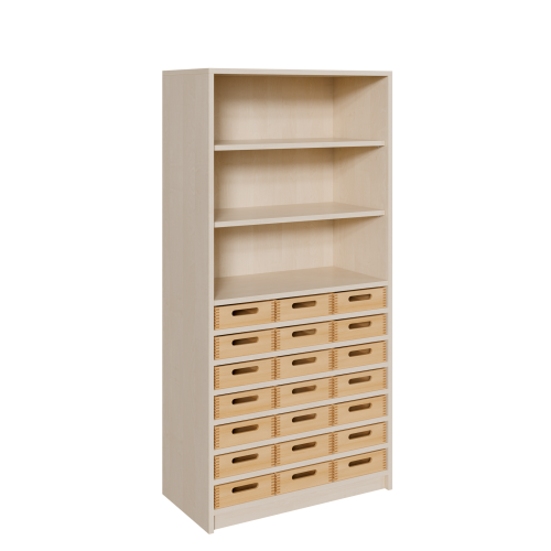 Produkt Bild Korpus-Regal mit flachen Materialk&auml;sten und offenen F&auml;chern 7816 063 00
