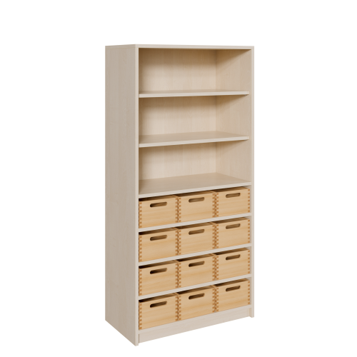 Produkt Bild Korpus-Regal mit Materialk&auml;sten und offenen F&auml;chern 7816 061 00