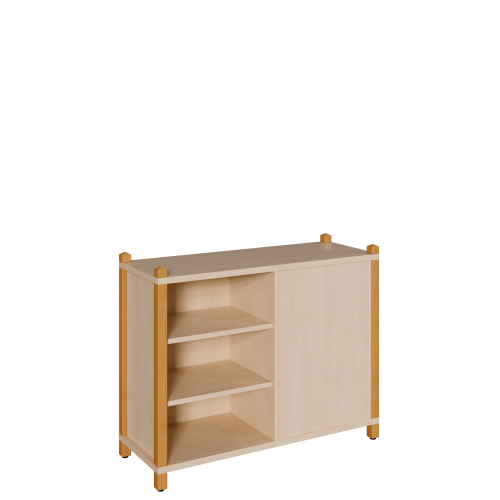 Produkt Bild Stollen-Regal, Raumteilerregal mit Mittelwand wechselseitig offen 0608 030 00