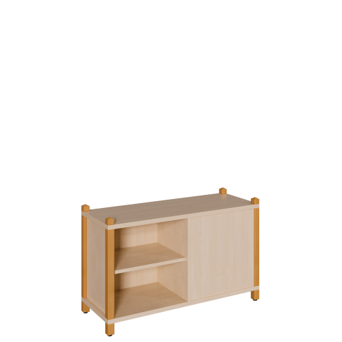 Produkt Bild Stollen-Regal, Raumteilerregal mit Mittelwand wechselseitig offen 0606 030 00