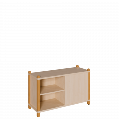 Produktbild Stollen-Regal, Raumteilerregal mit Mittelwand wechselseitig offen 0606 030 00