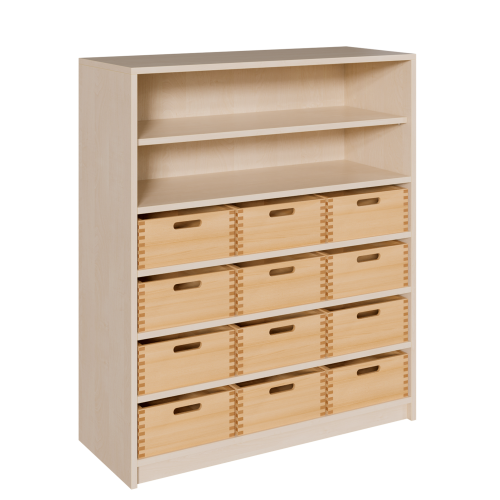 Produkt Bild Korpus-Regal mit Materialk&auml;sten und offenen F&auml;chern 0212 064 00