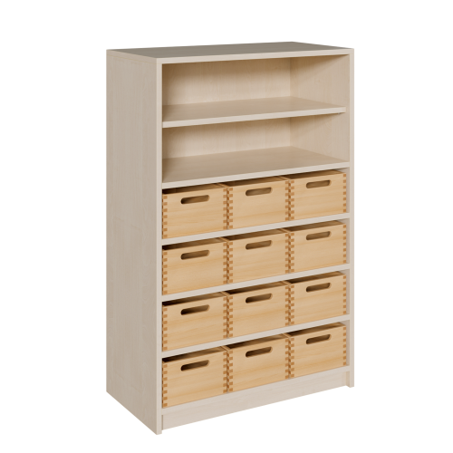 Produkt Bild Korpus-Regal mit Materialk&auml;sten und offenen F&auml;chern 7812 061 00