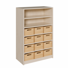 Produktbild Korpus-Regal mit Materialk&auml;sten und offenen F&auml;chern 7812 061 00