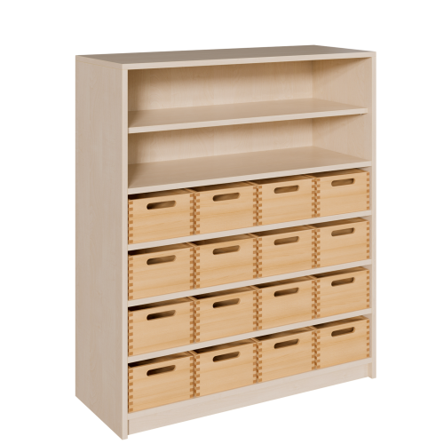 Produkt Bild Korpus-Regal mit Materialk&auml;sten und offenen F&auml;chern 0212 061 00