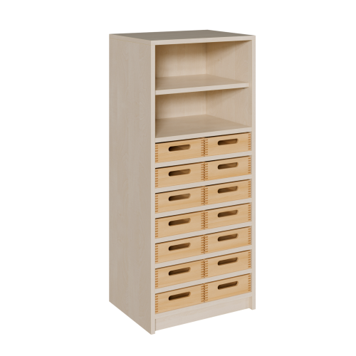Produkt Bild Korpus-Regal mit flachen Materialk&auml;sten und offenen F&auml;chern 5212 063 00