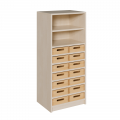 Produktbild Korpus-Regal mit flachen Materialk&auml;sten und offenen F&auml;chern 5212 063 00
