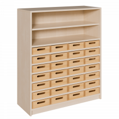 Produktbild Korpus-Regal mit flachen Materialk&auml;sten und offenen F&auml;chern 0212 063 00