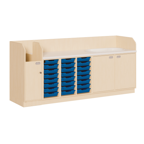 Produkt Bild Wickelkommode, vierreihig zuzüglich Badewanne WIC 4-13 7 B