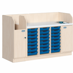 Productimage Wickelkommode, vierreihig zuzüglich Waschbecken