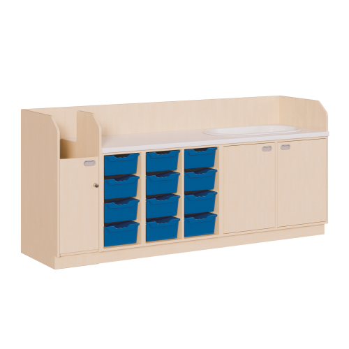 Produkt Bild Wickelkommode, vierreihig zuzüglich Badewanne WIC 4-15 7 B
