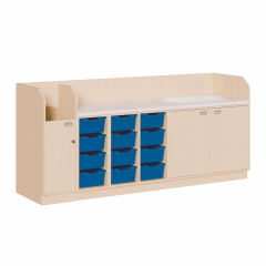 Produktbild Wickelkommode, vierreihig zuzüglich Badewanne WIC 4-15 7 B