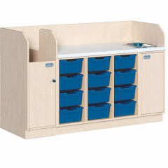 Productimage Wickelkommode, vierreihig zuzüglich Waschbecken