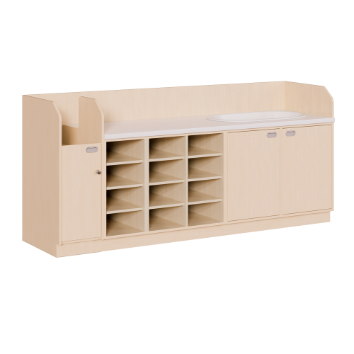 Produkt Bild Wickelkommode, vierreihig zuzüglich Badewanne WIC 4-17 7 B