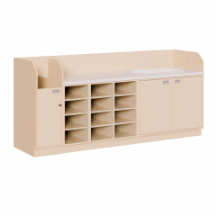 Produktbild Wickelkommode, vierreihig zuzüglich Badewanne WIC 4-17 7 B