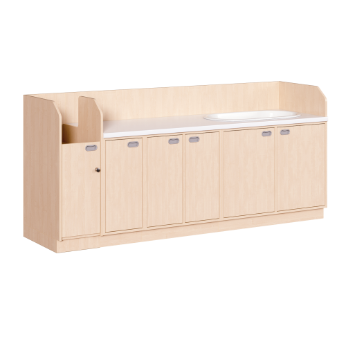 Produkt Bild Wickelkommode, vierreihig zuzüglich Badewanne WIC 4-19 7 B
