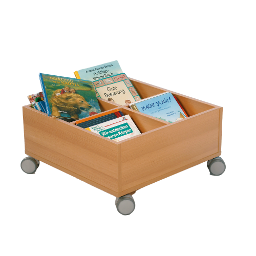 Produkt Bild Bücherkiste auf Rollen, 4 Fächer 0606 717 00