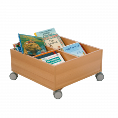 Produktbild Bücherkiste auf Rollen, 4 Fächer 0606 717 00