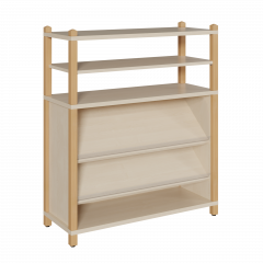 Produktbild Stollen-Regal mit 2 unteren Schr&auml;gablagen 0612 001 SA