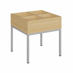 Produktbild Büchertrog, 4 Fächer, Stahlgestell BM 2 64