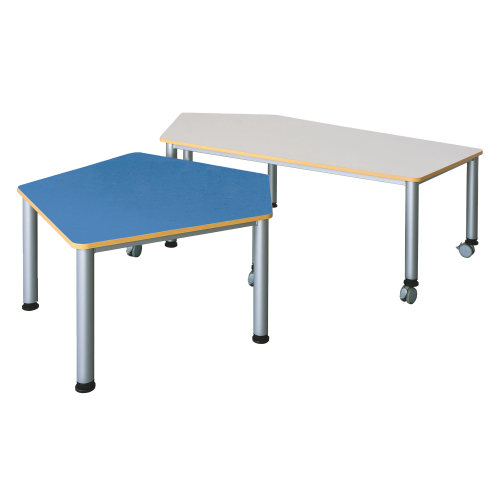 Produkt Bild Fahrbarer Fünfecktisch mit Melaminharzbeschichtung 