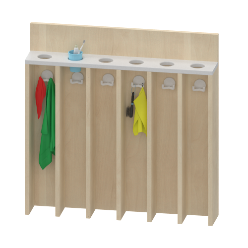 Produkt Bild Waschraumboard mit Becherleiste und Handtuchfächern 117 470 00