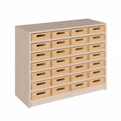 Produktbild Regal mit Holzkästen, 2 Ordnerhöhen - Serie evo180 R10042HK10