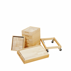 Produktbild Bausteinwagen Vollholz mit Holz Bausteinen 123 011 00