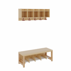 Produktbild Komplettgarderobe mit einfacher Ablagereihe 1172R200RF34