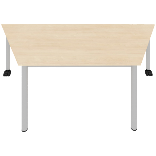 Produkt Bild Fahrbarer trapezförmiger Tisch, melaminbeschichtete Platte  