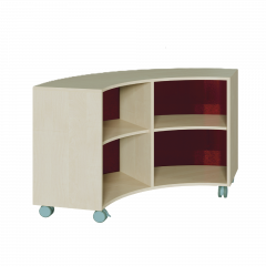 Produktbild Korpus-Regal auf 1/4-Kreis-Grundri&szlig;, R&uuml;ckwand aus farbiger Plexiglasplatte 1008 503 00