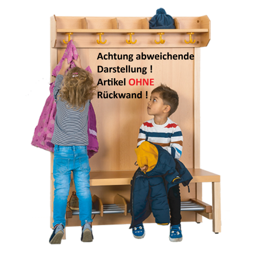 Produkt Bild Komplettgarderobe mit offener Ablagereihe 
