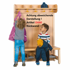 Produktbild Komplettgarderobe mit offener Ablagereihe 