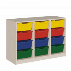 Produktbild Regal mit ErgoTray-Boxen in Korpusbauweise 0508 072 00