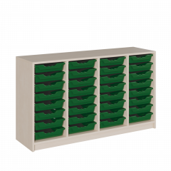 Produktbild Regal mit ErgoTray-Boxen in Korpusbauweise 