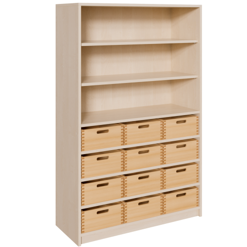 Produkt Bild Korpus-Regal mit Materialk&auml;sten und offenen F&auml;chern 0216 064 00